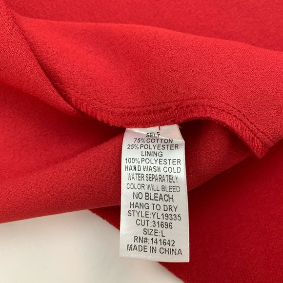 YA Los Angeles Red Skater Dress Cut Out Back - Picture 4 of 5